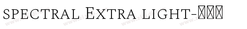 spectral Extra light字体转换